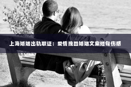 上海婚姻出轨取证：爱情挽回婚姻文案短句伤感
