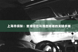 上海市侦探：重建信任与挽回婚姻的关键步骤