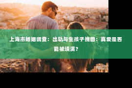 上海市婚姻调查：出轨与生孩子挽回：真爱是否能被填满？
