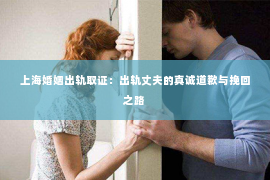 上海婚姻出轨取证：出轨丈夫的真诚道歉与挽回之路