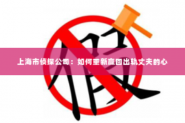 上海市侦探公司：如何重新赢回出轨丈夫的心