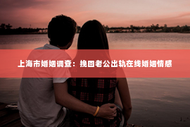 上海市婚姻调查：挽回老公出轨在线婚姻情感