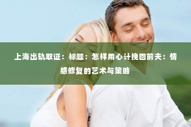 上海出轨取证：标题：怎样用心计挽回前夫：情感修复的艺术与策略