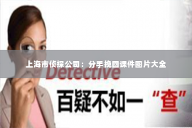 上海市侦探公司：分手挽回课件图片大全