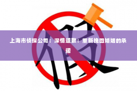 上海市侦探公司：深情道歉：重新挽回婚姻的承诺